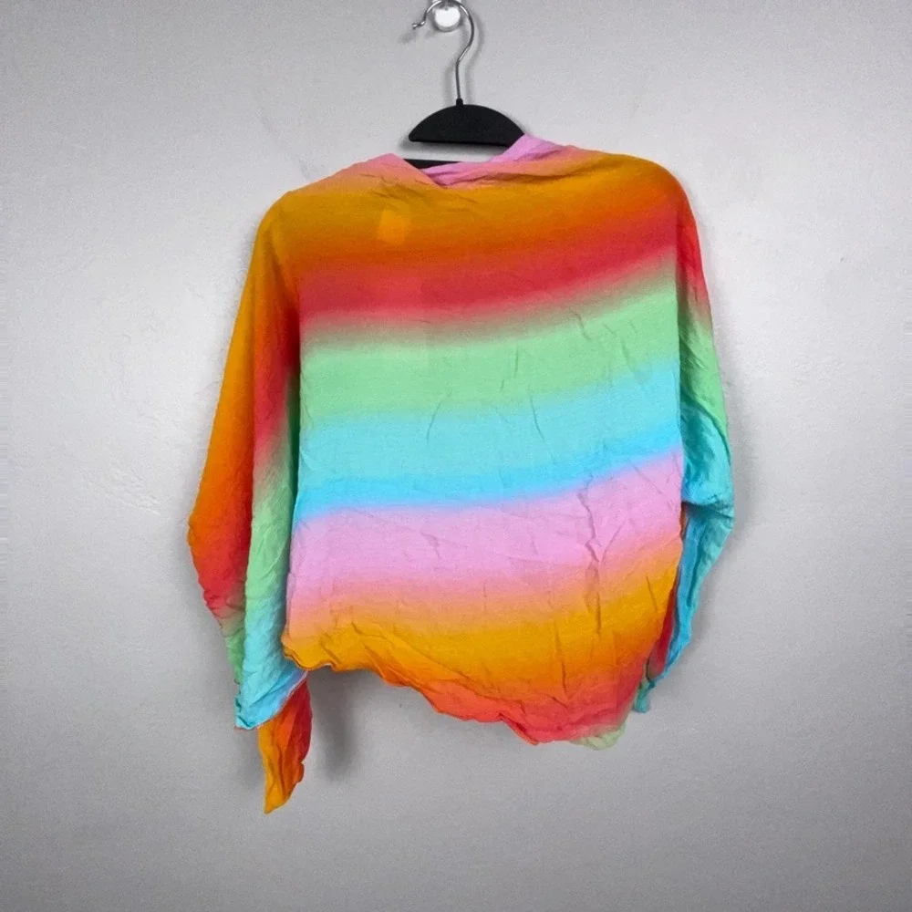 Dippin Daisys Sarong Women XS Multicolor Nomad Aura Rainbow Cover Up Scarf Wrap